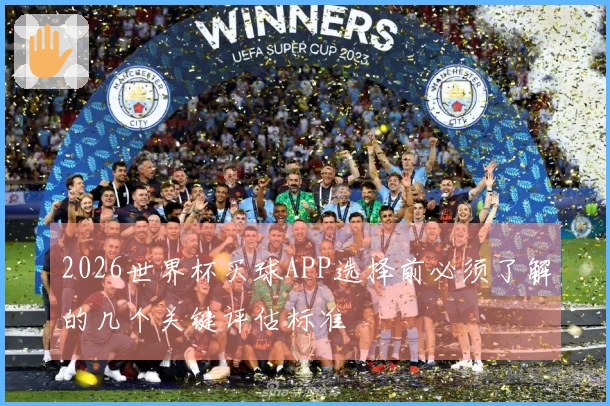 2026世界杯买球APP选择前必须了解的几个关键评估标准